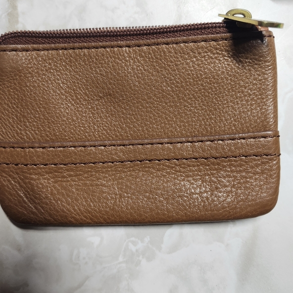Fossil Brown Leather Key & Card Holder - Picture 1 of 5